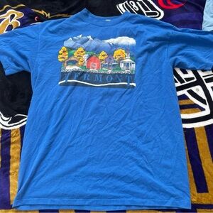 Hanes Blue Vermont Graphic Tee